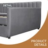 Upholstered Multifunctional Full Daybed with Trundle and Wood Slat Support - Leovsnove - 4 of 4