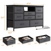 8 Dresser Tv Stand with Power Outlet & Led for 55'' Tv, Long Dresser for Bedroom with 8 Deep Drawers - 3 of 4