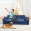 8-Piece Modular Kids Play Couch, Child Sectional Fort Building Sofa for Boys and Girls, Modular High Density Foam Convertible Couch Sofa Indoor - 2 of 4