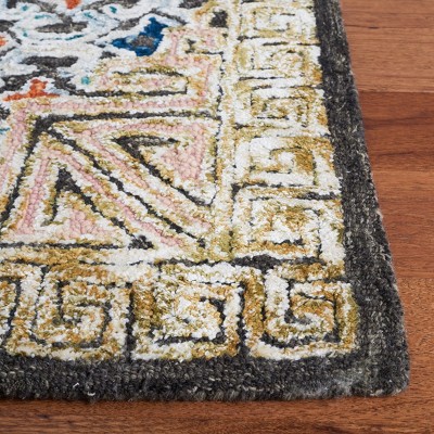 Aspen Blue and Taupe Handmade Wool Area Rug