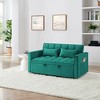 54.33" Velvet Foldable Sofa Bed with Adjustable Back & 2 Pillows - 4 of 4
