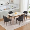 Okak Mid-Century Style Wooden Dining Chairs with Curved Legs for Kitchen Dining Room,Upholstered Seating Dining Chair Set of 2 - 4 of 4