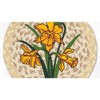 Earth Rugs Daffodil Printed Round Trivet – 10" Braided Jute Hot Pad - 2 of 3