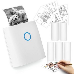 JADENS 2 Inch Mini Sticker Printer JD-21 Bluetooth with 5-roll paper - 1 of 4