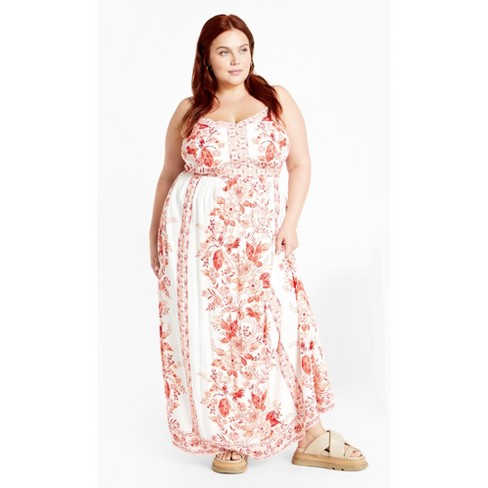 Women's Plus Size Pretty Thing Maxi Dress - blush | CITY CHIC - image 1 of 4