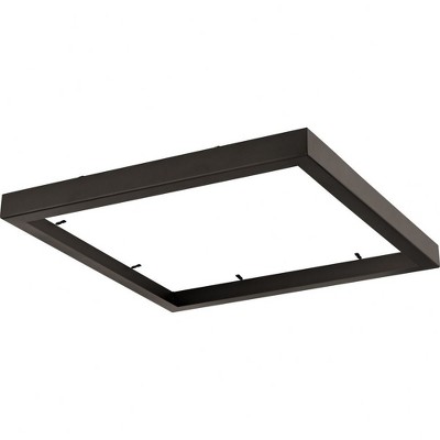 Progress Lighting, Everlume, 1-Light, Flush Mount, Antique Bronze, Edgelit Square Trim Ring