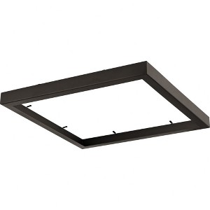 Progress Lighting, Everlume, 1-Light, Flush Mount, Antique Bronze, Edgelit Square Trim Ring - 1 of 2