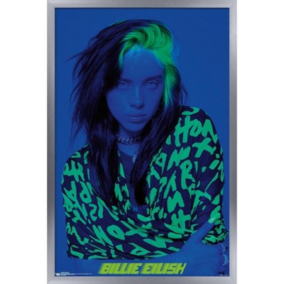 Trends International Billie Eilish - Blue Framed Wall Poster Prints