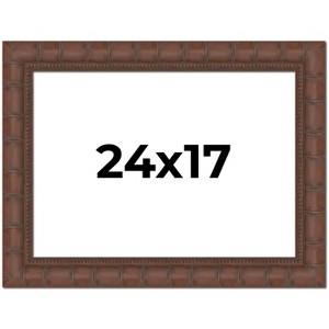 PosterPalooza | 24x17 Wide Bamboo Picture Frame, UV Acrylic, 4 Finishes - Brown, Black, Silver, and Natural - 1 of 4