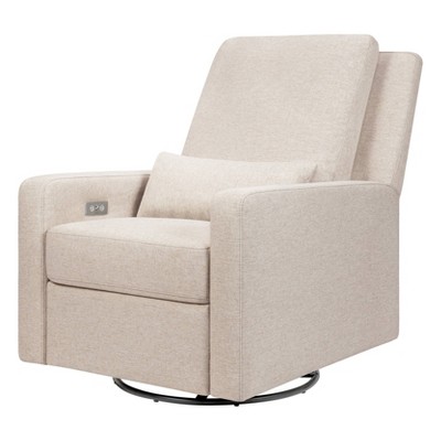 Babyletto Sigi Glider Recliner with Electronic Control and USB with Light Wood Base - Greenguard Gold Certified