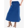 Roaman's Women's Plus Size Petite Complete Cotton A-Line Skirt - image 3 of 4