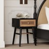 JIONJOY Farmhouse Clean-Lined Nightstand with 1 drawer- Fully Assembled Rustic End Table for Bedroom or Living Room - 3 of 4