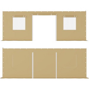 Extra Heavy Duty Carport Sidewalls, PE Waterproof & UV-Resistant Fabric Panels, Universal Fit for 10x20 and 13x20 Foot Carport Frames - 1 of 4