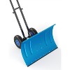 COZONY 30" Wheeled Snow Shovel, Heavy-Duty Carbon Steel Snow Pusher with 5-Position Adjustable Handle, Multi-Angle Blade & 10" Wheels for Driveway - 2 of 4