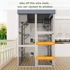 ORRD 70.5" Tall Wooden Outdoor Cat Enclosure with Platforms & Houses, Gray - 3 of 4