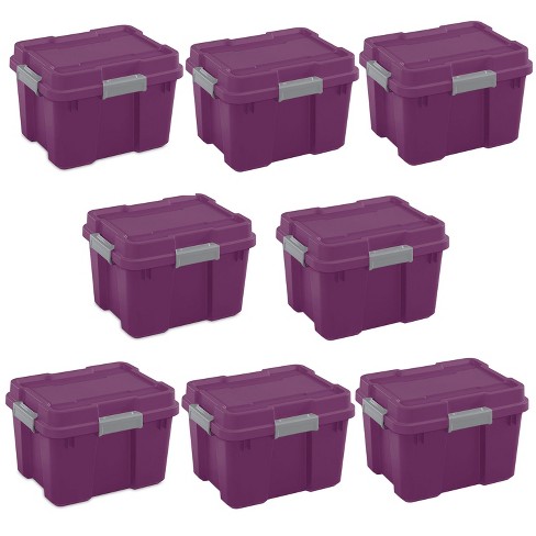 4 Gallon Storage Bin, Purple
