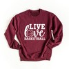 Simply Sage Market Women's Graphic Sweatshirt Live Love Basketball - 3 of 3
