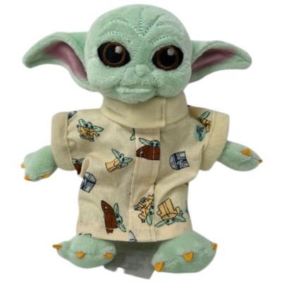 Star Wars The Child Shoulder Baby Cream Mandalorian Print Robe Fits 5" Yoda