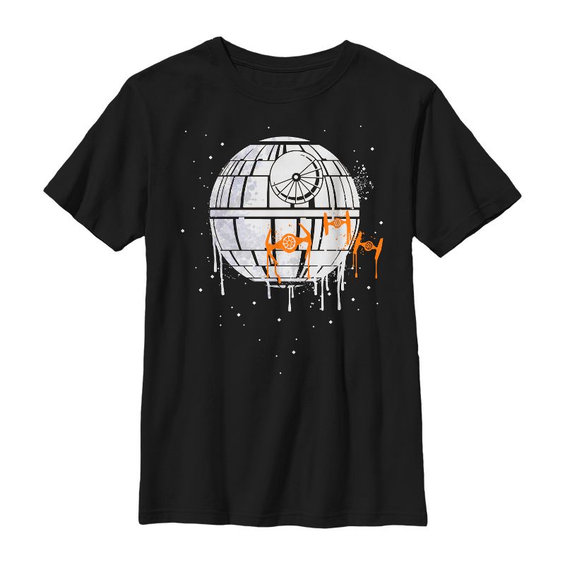 Boy's Star Wars Halloween Death Star Drip T-Shirt, 1 of 5