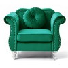Transitional Upholstered Flared Armchair with Comfortable Seating and Easy Assembly for Living Room - 4 of 4