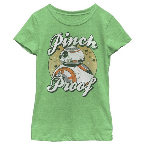 Girl's Star Wars The Last Jedi BB-8 St. Patrick's Day Pinch Proof T-Shirt - image 1 of 4