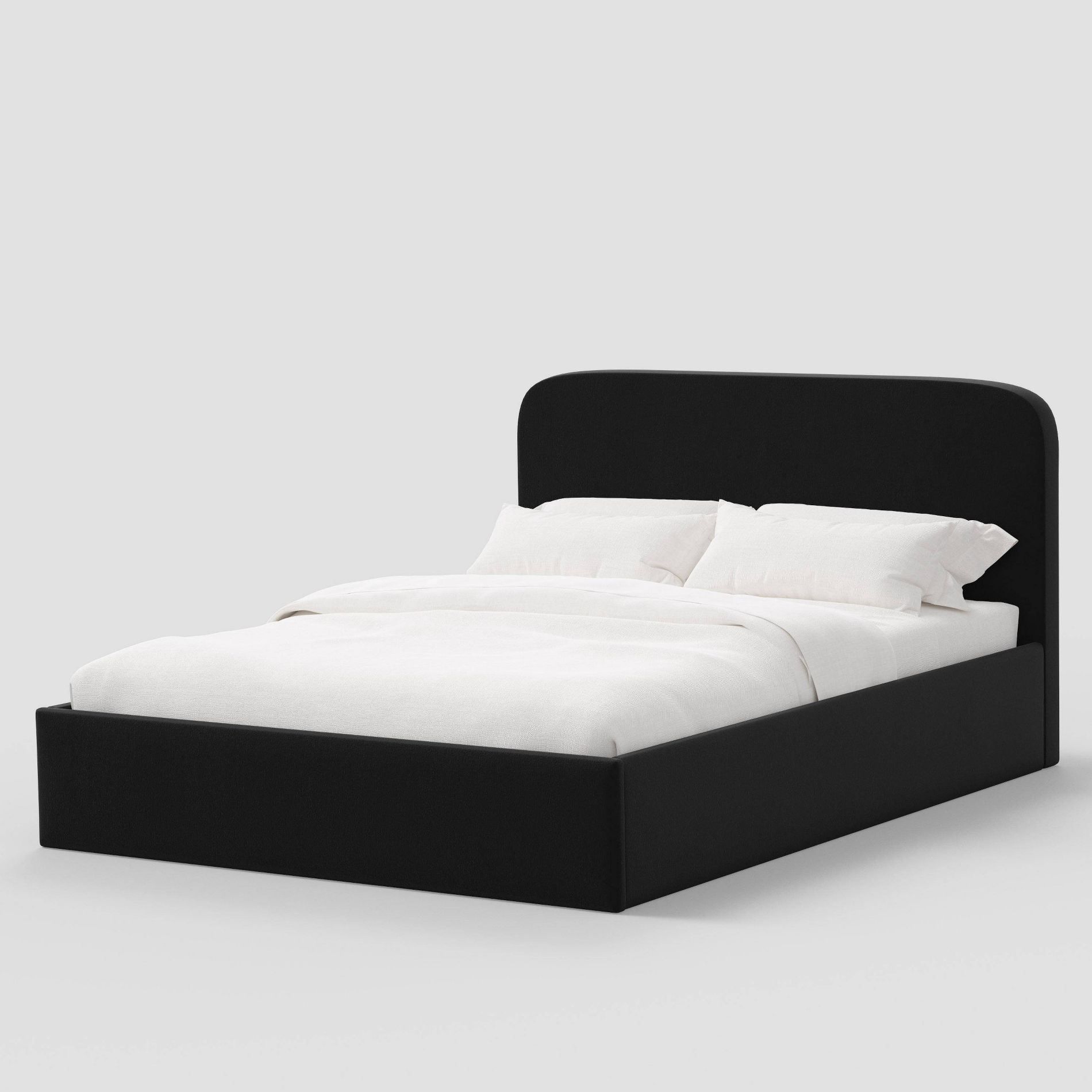 Full Rounded Corner Low Platform Bed in Velvet Black - Threshold™