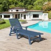HYLEORY HDPE 5-Level Adjustment Outdoor Leisure Lounge Chair - 3 of 4
