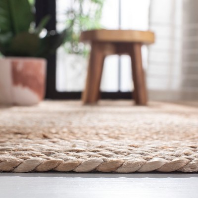 Handwoven Geometric Natural Fiber 4' x 6' Area Rug