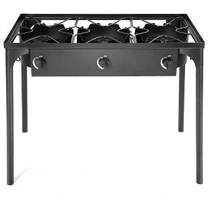 Tangkula Outdoor 3-Burner Stove High Pressure Propane Gas Camp Stove 225,000 BTU - 1 of 4