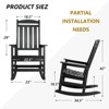 Yardgrace HDPE Patio Rocking Chair Set of 2, Outdoor Rocking Chairs Porch Rocker for Adults - 3 of 4