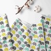 Bacati - Elephant Mint Yellow and Gray 100 percent Cotton Universal Baby Crib or Toddler Bed Fitted Sheet - 3 of 4