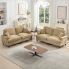 AENKYO Oversized Modular Sofa Set with Removable Ruffles & Ottoman, Large Seater, Deep Seat Corner Sofa with Chenille Fabric for Office, Living Room - 3 of 4