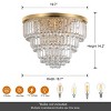 BAOURE 19.7in Gold luxury modern style crystal lights,large ceiling chandeliers,dining room,living room,bedroom - 4 of 4