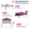 EAGLE PEAK 8x8ft Pop Up Canopy with Sidewall, 8x8 Base 6x6 Top - 2 of 4