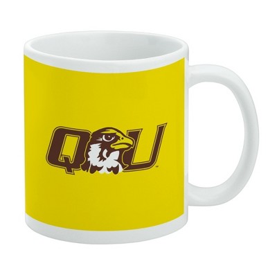 Quincy University Secondary Logo Ceramic Coffee Mug Novelty Gift Mugs for Coffee Tea and Hot Drinks 11oz White