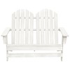 vidaXL 2-Seater Patio Adirondack Chair Outdoor Furniture Seat Solid Wood Fir - White - 2 of 4