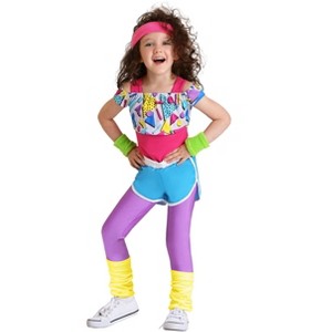 HalloweenCostumes.com Work It Out 80's Costume for Toddler Girls - 1 of 3