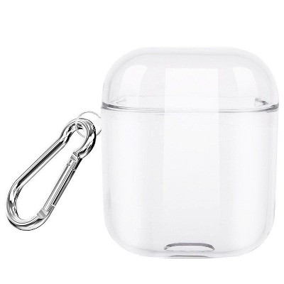 Insten Protective Case with Carabiner Clip Compatible With Apple AirPods 1/2, Clear