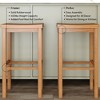 Now Furniture 30" Bar Stool, Wooden Backless Bar Height Kitchen Stool - 3 of 4