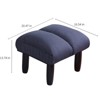 Angel Sar 360 Floor Chair with Padded Stool, Reclining Chair with Folding Adjustable Backrest, Navy Blue - 4 of 4