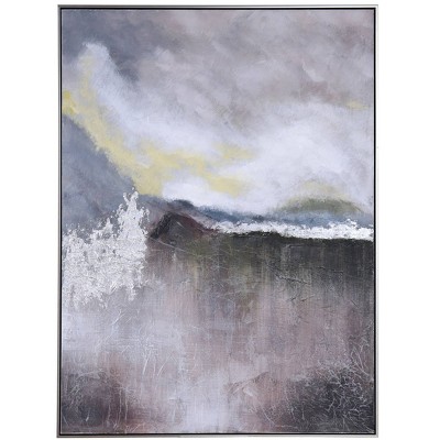 Abstract Oil Painting Print on Canvas Black - StyleCraft