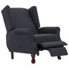 vidaXL Classic Dark Gray Fabric Recliner – Comfortable Adjustable Reclining Chair with Sponge Padding & Wooden Structure for Living Room and Office - 4 of 4