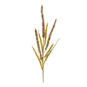 Seeded Plume Spray – Set of 12 – 25.5"H Holiday & Christmas Decor – Green & Brown – By Melrose - 1 of 3