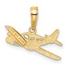 Black Bow Jewelry 14k Yellow Gold Cessna Plane Pendant - 3 of 4
