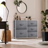 Sorbus  Dresser with 5 Drawers - Storage Chest Organizer with Steel Frame, Wood Top, Handles, Fabric Bins - 2 of 4