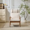 Mid Century Modern Accent Armchair with Solid Wood Frame,High Back Lounge Chair with Cushion,Upholstered Lounge Chair for Living Room-Koiai - 2 of 4