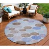 Sky Blue Purple And Taupe Geometric Washable Indoor Outdoor Area Rug - 2 of 4