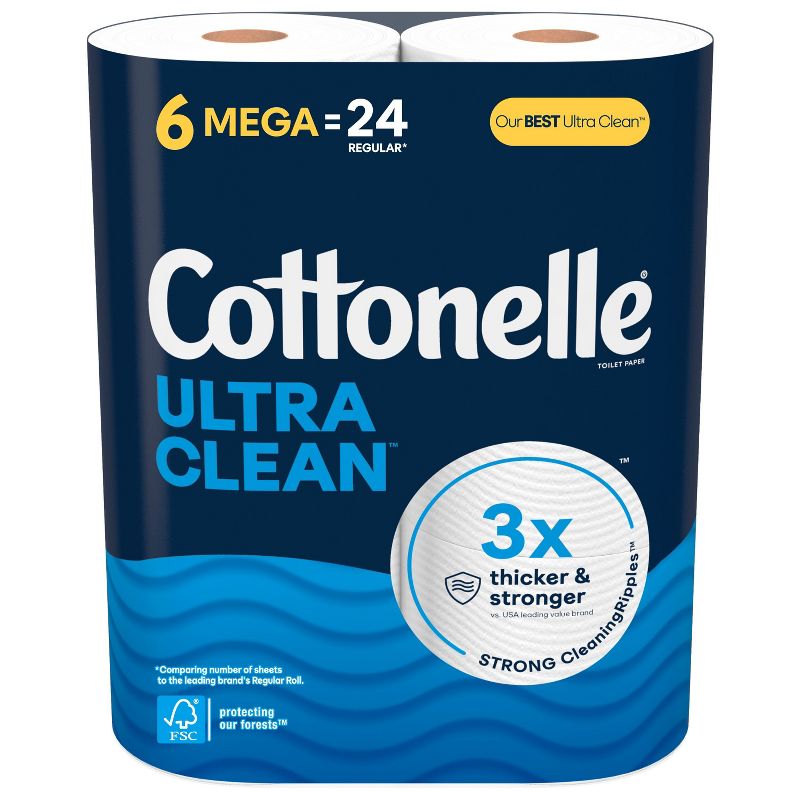 Cottonelle Ultra Clean Strong Toilet Paper, 1 of 16