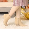 Perphy Women's Elegant Pointed Toe Side Zip Stiletto Heels Ankle Booties - 2 of 4