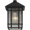 Kathy Ireland Mission Outdoor Wall Light Fixture Black Dusk to Dawn 11 1/4" Frosted Seedy Glass Panels for Exterior House Porch - 4 of 4